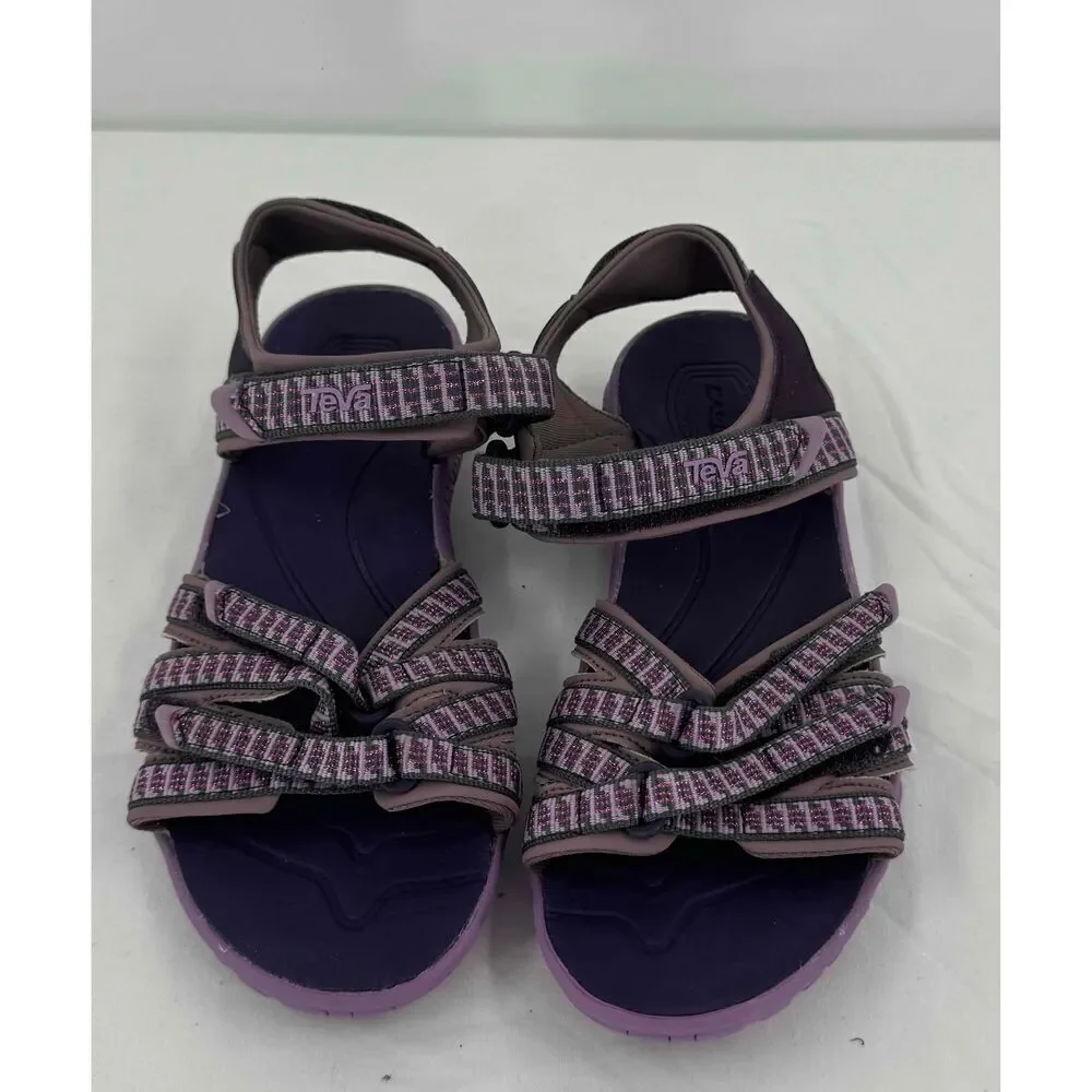 Teva FM1220L Purple Adjustable Patterned Sport‎ Sandals Size USA 2 Girl